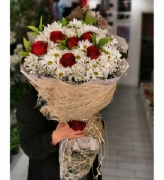 papatya gül buketi